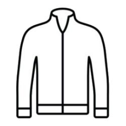 Zip hoodie without hood
