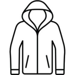 Zip hoodie with hood